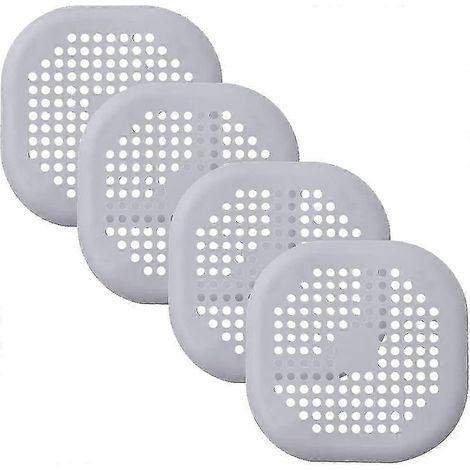 Lot de bouchons d'évier en silicone avec ventouse, récupérateur de cheveux, dispositif anti-obstruction pour la cuisine et la salle de bain (noir) (1/5)