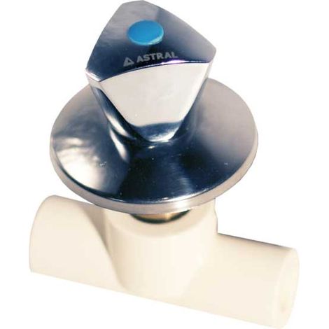Válvula Empotrada Con Mando Cromo  Cobre ''CU'': DN15-1/2"