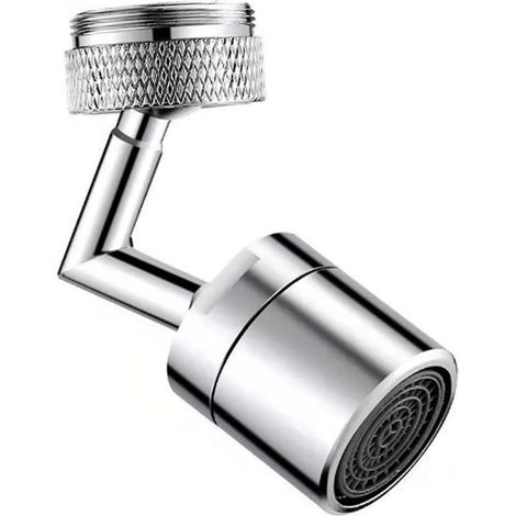 Rallonge de robinet pivotante, embout métallique rotatif universel, accessoire de robinet durable pour la cuisine et la maison, monomode (1/5)