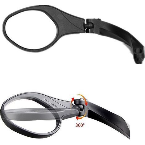 Pair of Bicycle/Motorcycle Mirrors, Electric Bicycle Reflectors, Bicycle Mirrors Equipped with Wide Field of Vision Mirrors (oval) (1/4)