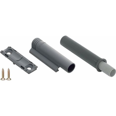 Kit amortisseur de porte Blumotion Blum 970.1002 et adaptateur à visser 970.1201 avec vis Charnière Meuble Cuisine Butée Fermeture Piston, plastique gris (1/2)