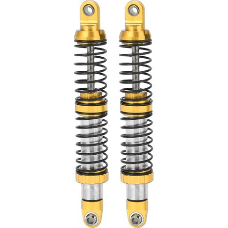 1 Paar 102-mm-Stoßdämpfer aus Metall für Vorder- und Hinterachse für Axial SCX10 1/10 RC-Car (Ersatzteile, Gold) (1/5)