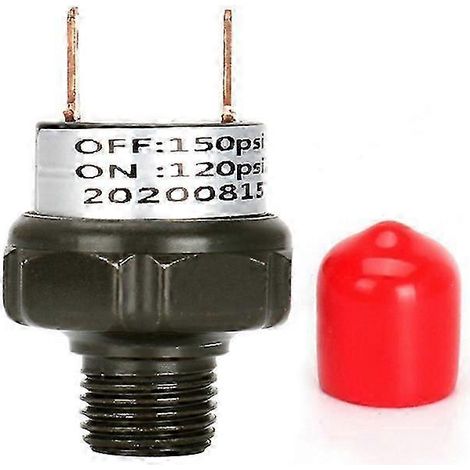 90-120psi 120-150psi 150-180psi New Vehicle Sensors Air Pressure Switch Tank Mount Thread 1/4" Npt 12v/24v For Train Horn Air Horns Repair Part( 120-150PSI Only) (1/5)