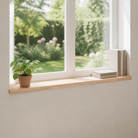 Appuis de fenêtre 2 pc Naturel 110 x 30 x 2 cm (1/5)