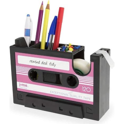 Cassette Tape Dispenser Pen Holder Vase Pencil Pot Stationery Desk Tidy Container Office Stationery Supplier Gift (1/4)