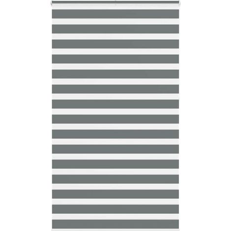 Doppelrollo Dunkelgrau 125x230 cm Stoffbreite 120,9 cm Polyester