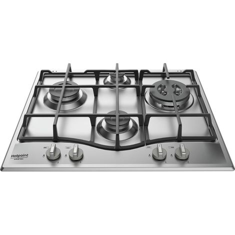 Hotpoint Ariston Piano cottura a gas PCN 641 T/IX/HA. Colore del prodotto: Acciaio inox, Posizionamento dell'apparecchio: Da incasso, Dimensione della larghezza del piano cottura: 6... - PCN641T/IX/HA (1/4)
