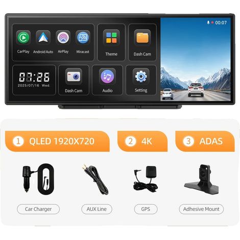 Dashcam, risoluzione 4K, connettività wireless, H70 Plus GPS (1/2)