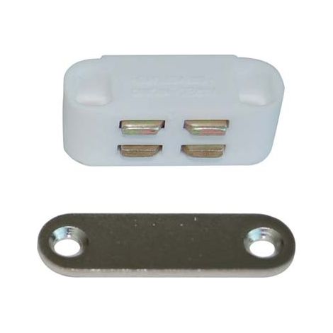 CRICCHETTO MAGNETICO SPORTELLI UC9 VAREC - MM 35 H.MM 12 KG 3 + INCONTRO BIANCO- 12 pezzi
