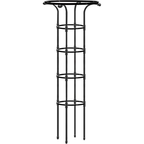 Tuteur pour Plantes Grimpantes, Trellis, Tiges en Acier Plastifié avec Anneau Plastique, Noir ou Blanc, Tailles 125/155cm x 20/25/28cm, Support pour Jardins Patio Intérieur/Extérieur, Kit à Assembler (1/5)
