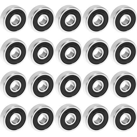 20pcs Ball Bearings 625 RS 5x16x5mm Bearing Steel Rubber Seal for Gears, Motors, Manual/Power Tools (1/5)