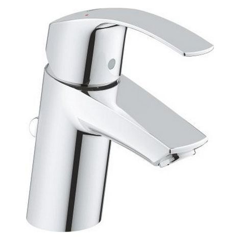 Mitigeur monocommande de lavabo Grohe Eurosmart, cartouche a' disque ce'ramique chrome'e, robinet de lavabo de salle de bain 35 mm