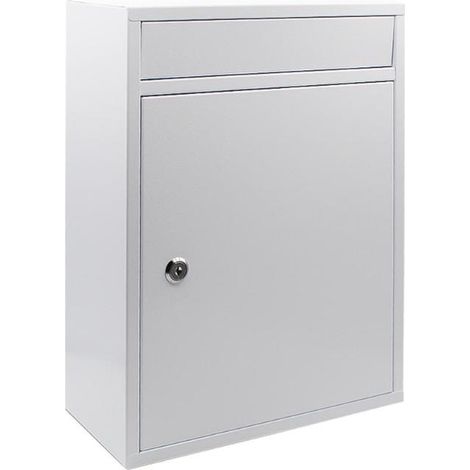 WURKO buzon metalico basico blanco ksx04 , Buzon para interior y exterior básico blanco Wurko Práctico buzón para exteriores fabricado en metal esmaltado de alta calidad en col (1/3)