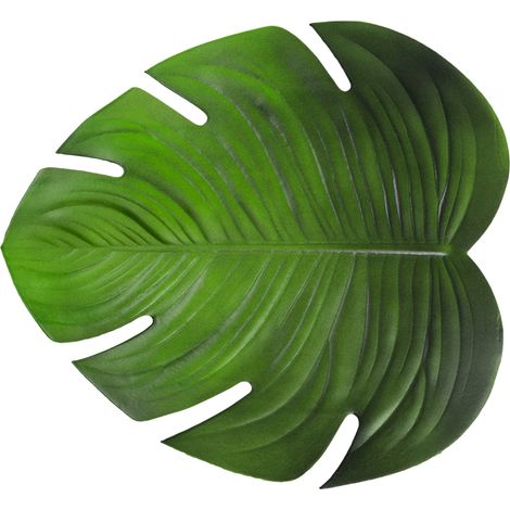 Mantel extensible de PVC – Resistente a las manchas, al agua y al calor – Mantel protector con estampado natural de hojas de tortuga en 3D – 46 x 39 cm / 43 x 37 cm / 50 x 45 cm – Verde (1/5)