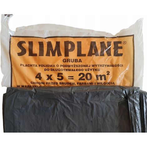 Günstige schwarze Malerfolie 4x5m 0,25kg DICKES MALERDEUCH FÜR FENSTER 4/5M