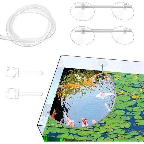 Set Schwimmring, Saugnapfhalterung, PVC-Rohr, für Aquariumteich (1/5)