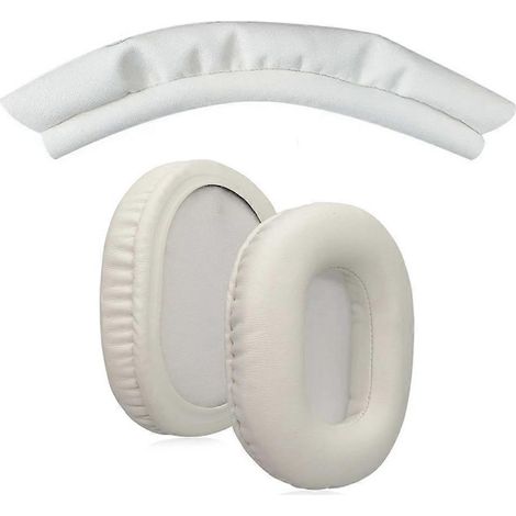 1 Satz Ersatz-Kopfbügelpolster für Audio-Technica ATH-M50X M40 M30 M20X Kopfhörer (weiß) (1/5)