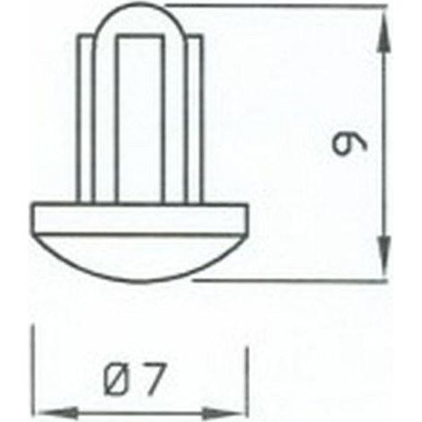 GOMMINO ANTIGRAFFIO PER GRIGLIA CUCINA GAS 4 PZ ARISTON INDESIT COD P006 (1/2)
