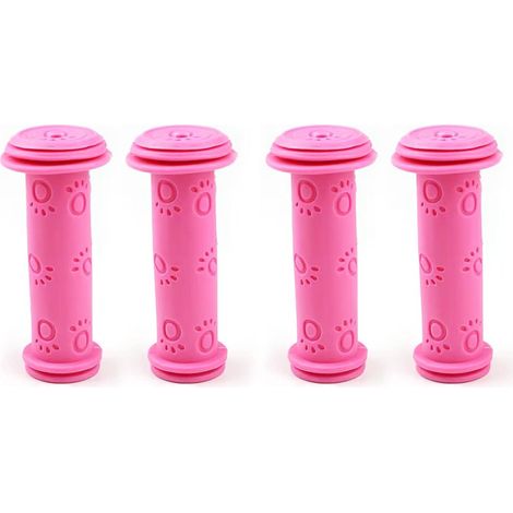 paires de poignées de guidon pour vélo/trottinette, poignées antidérapantes en caoutchouc éponge pour BMX/VTT/trottinettes pour enfants (rose) (1/5)