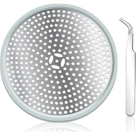 Filtre Bonde de Douche Acier Inoxydable Attrape-Cheveux Baignoire Pinces Salle de Bain Cuisine 11.8 11.8cm (1/5)