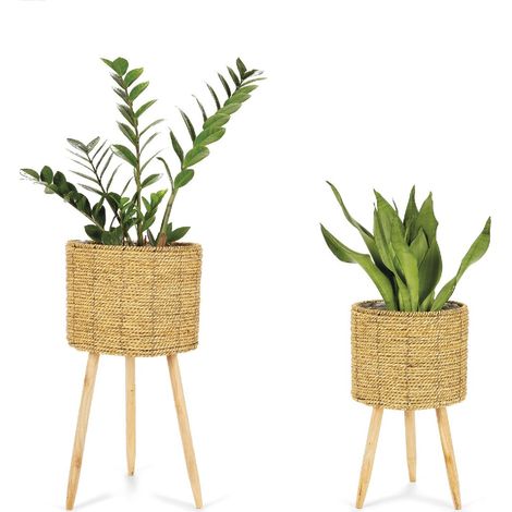 ANDREA HOUSE AX21542 Soporte Plantero Totora Ø30x58 CM - ref: AX21542 (1/2)