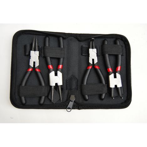 MINI PINZE SEEGER 4PZ FERMI ANELLI 175mm INTERNI ESTERNI ALLARGARE STRINGERE 186