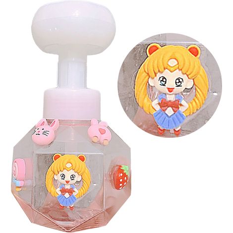 Flacon-pompe distributeur de savon, flacons-pompes en plastique rechargeables, flacons-pompes vides à large ouverture pour lotion et shampoing (filles) (1/5)