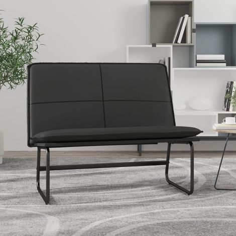 Sitzbank Schwarz 100x75x76 cm Kunstleder