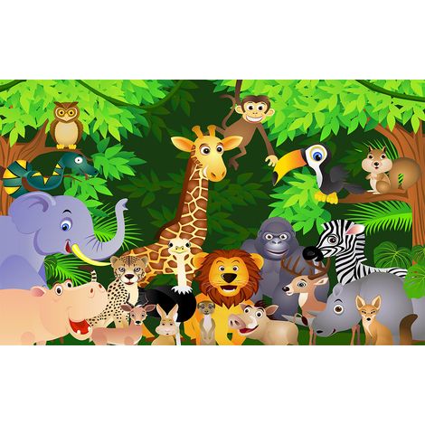 Affiche enfant portrait de famille jungle - 60x40cm - made in France (1/5)