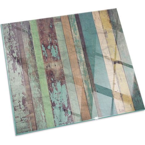 Plaque de sol sous poêle à bois en verre trempé protection thermique du plancher Planches dans différentes nuances Carrée 60x60 cm (1/5)