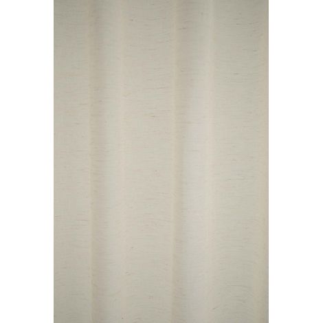 Rideau en lin semi-transparent crème, 140x245 cm, passants invisibles, polyester et lin (1/3)