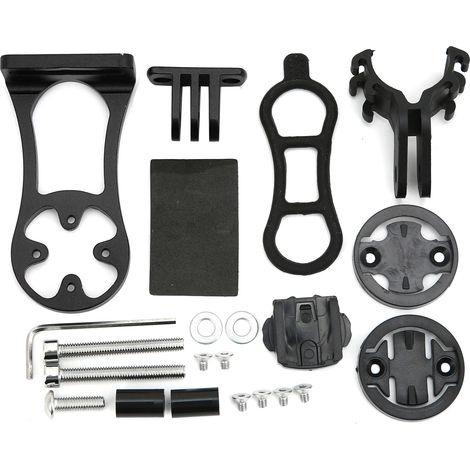 Support Avant Vélo Ordinateur Monture GPS Vélo Allongée pour Garmin Edge - Noir (1/5)