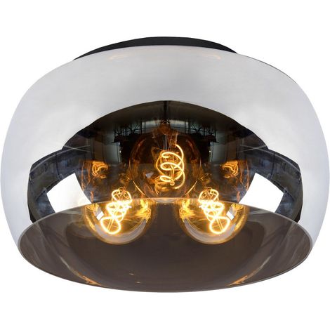 [NEUWERTIG] B-Ware Lucide Deckenleuchte Olivia Mit Rauchglas Schirm ø 40 Cm Deckenlampe Lampe Spot
