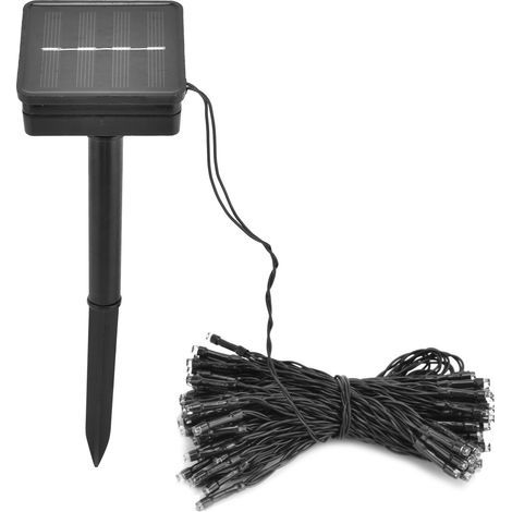 12 m lange, wasserdichte Solar-Lichterkette mit 100 LEDs, farbenfrohe Lichterkette für Terrasse, Hof, Garten und Partydekoration (1/5)