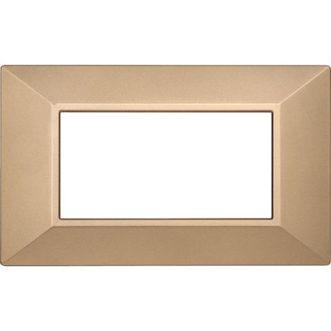 ETTROIT AN90411 Plaque Pyramide 4P Série MOON Couleur Or Compatible avec Bticino Axolute