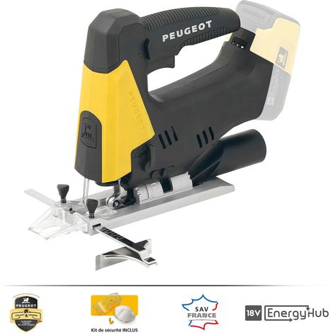 Peugeot – Scie sauteuse 600W – Vitesse 0-3000 tr/min – Course de lame 20mm – Pour bois, plastique et métal – Conception ergonomique (1/10)