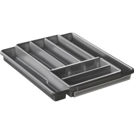 SUDIS Range Couverts extensible 7 compartiments 7525003 39,7x34,1x5,1 cm anthracite