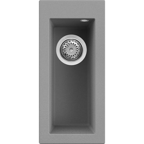 Lavello Elleci Incasso 1 vasca 23x50 Quadra 50 Granitek Grigio Cemento LGQ05048 (1/3)