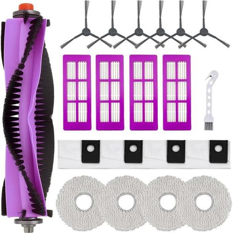Kit accessoires robot aspirateur - KZQ - J15 Pro Ultra - 1 brosse - 6 brosses latérales - 4 filtres (1/5)