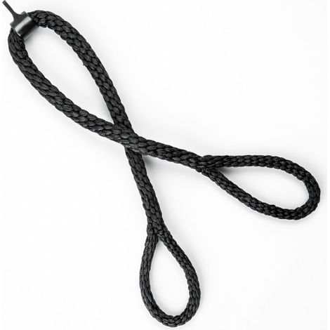 Cuerda de tracción negra 70 cm para polea alta y entrenamiento de brazos (1/5)