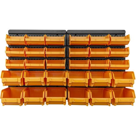 Maison Exclusive - Kit Contenitori 32 pz con Pannelli a Parete Giallo e Nero (1/5)