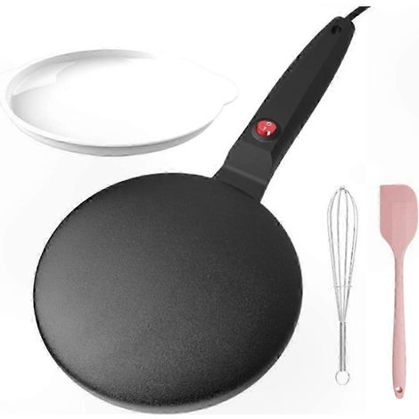 Crêpière électrique antiadhésive 600W, poêle ronde portable pour préparer crêpes et pancakes facilement (1/5)
