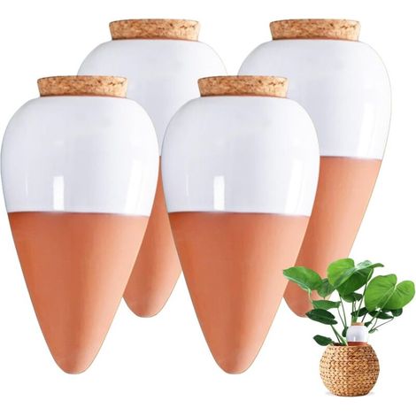 Ollas Terre Cuite à Planter, Oyas a Planter Terre Cuite, Arrosage Automatique et Ecologique pour Plante d'Intérieur et d'Extérieur, Système d'Irrigation Naturel, Mini Oyas Terracotta
