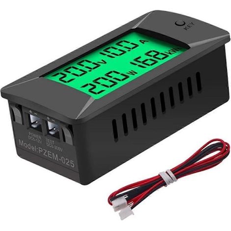 Voltmètre-ampèremètre numérique, détecteur de puissance, moniteur de tension, testeur, DC 0-300 V, 300 A, écran LCD, PZEM-025 (1/5)