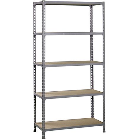SimonRack Scaffale Portaoggetti, 2000x1100x300 mm, 5 Ripiani in Legno, Portata 200 kg per Ripiano, Scaffale da Garage, Grigio/Legno – Maderclick (1/3)