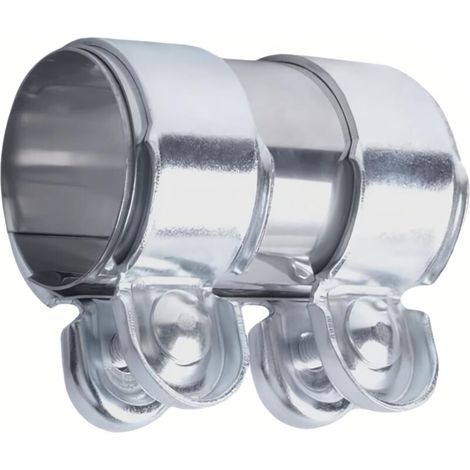 Bardusch Colliers de Serrage pour Tuyaux d'Échappement Ø 55 x 95 mm, Acier Inoxydable Universel Manchon Echappement avec Double Collier
