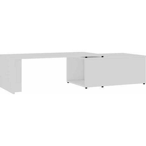 Maison Exclusive - Mesa de centro madera contrachapada blanco 150 (1/5)
