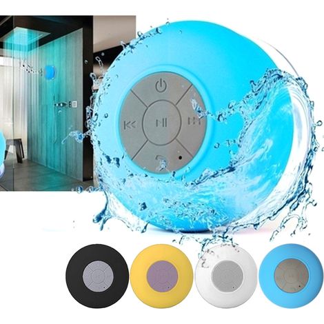 Mini altavoz Bluetooth impermeable con ventosa, batería tipo C de 400 mAh, altavoz para ducha con micrófono incorporado, 3 horas de reproducción. (1/5)