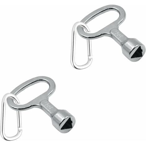 Dreieckschlüssel, Dreieckschlüssel, zweiteiliger dreieckiger Metallschlüssel, Gaszählerschlüssel, dreieckiger Gaszählerschlüssel aus Metall