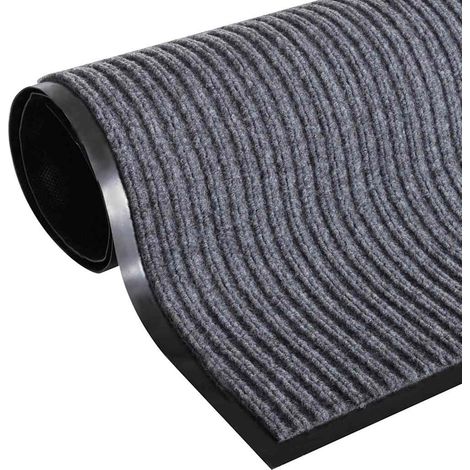 vidaXL Felpudo gris 117x220 cm PVC (1/2)